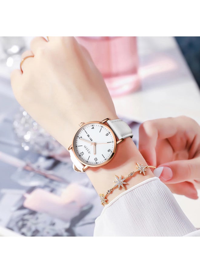 Julius Women's Watch New Style For Junior High School And High School Students, Girls Exam Calendar Quartz Watch White Ja-1516lb - Image 4