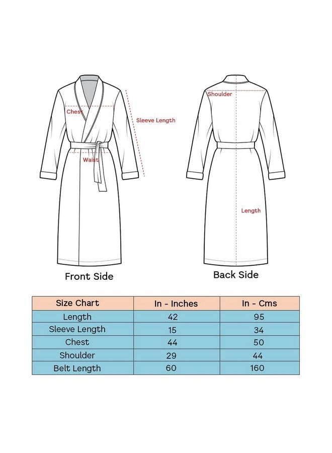 Kuber Industries Women Bathrobe, Micro Terry, Sky Blue Blue, Free Size, Set of 1 - Image 2