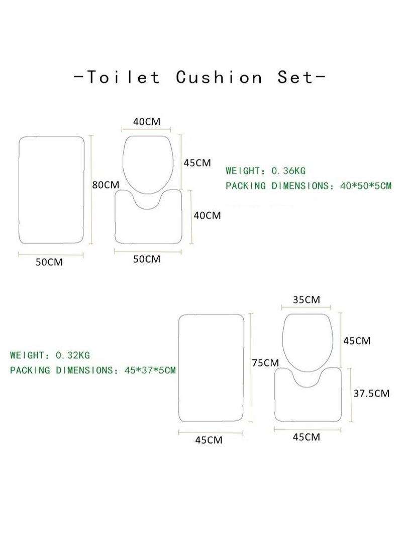 الأزرق جي دبليو طقم إكسسوار دواسات الحمام من 3 قطع - Image 5