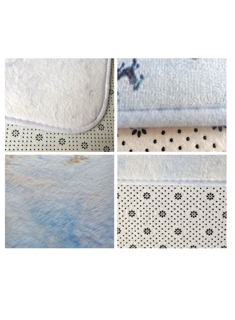 الأزرق جي دبليو طقم إكسسوار دواسات الحمام من 3 قطع - Image 4