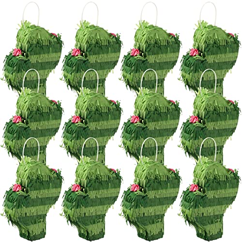 Kathfly 12 Pcs Mini Donkey Piatas Small Mexican Piata Fiesta Decorations Mexican Party Decorations Cinco De Mayo Piata for Mexican Fiesta Theme Birthday Party Decor Supplies Cactus - Image 1