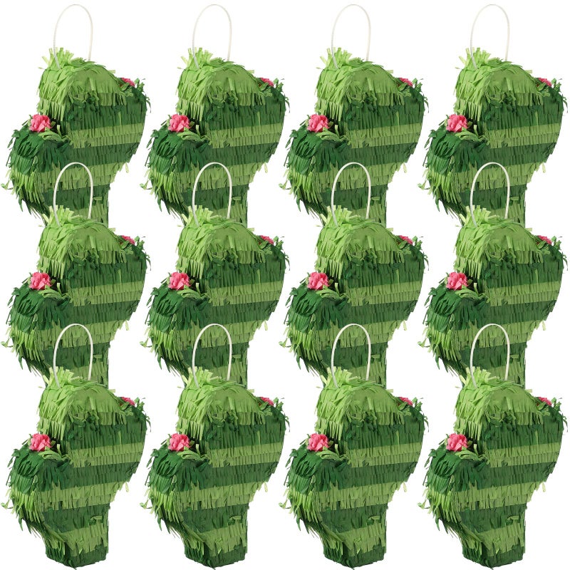 Kathfly 12 Pcs Mini Donkey Piatas Small Mexican Piata Fiesta Decorations Mexican Party Decorations Cinco De Mayo Piata for Mexican Fiesta Theme Birthday Party Decor Supplies Cactus - Image 3
