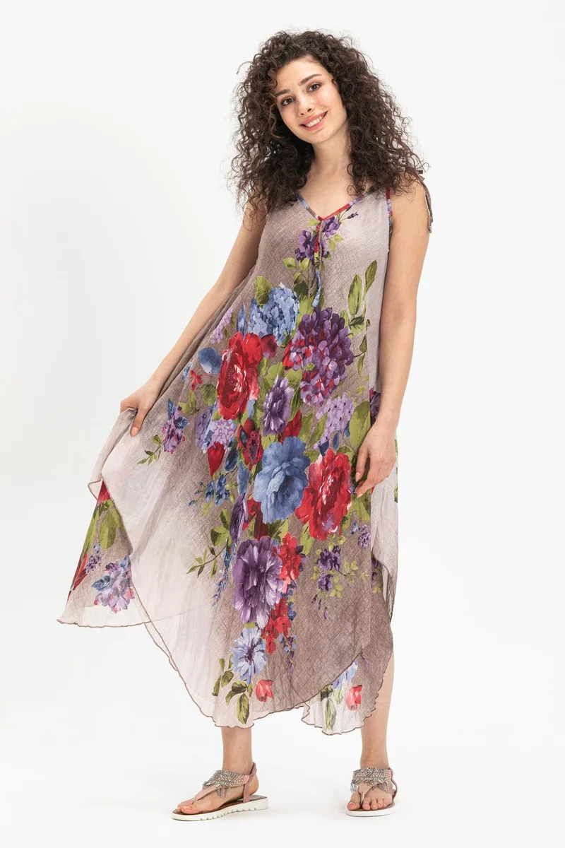 اليش شيل بيزي Floral Print Dress