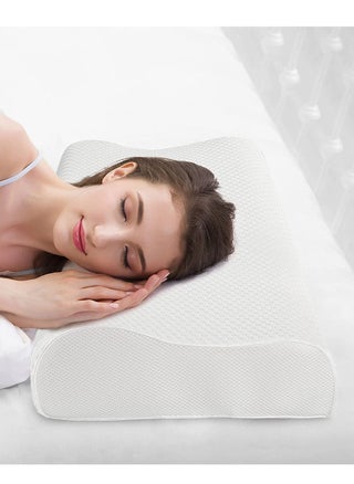 Memory Foam Pillow, Findigit Cervical Neck Support Pillow for Sleeping, Contour Ergonomic Orthopedic Pillow for Back, Side Sleeper (White) - pzsku/Z8A4FE0B8B8771DA3B332Z/45/_/1727504337/ed3107b3-0b2c-41cc-a66e-9e98f2aee724