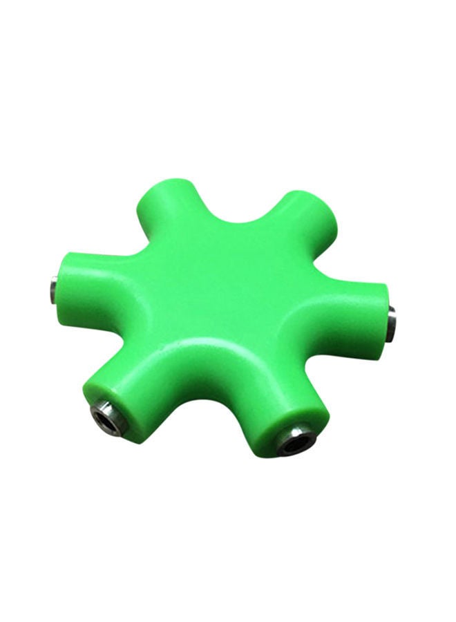 NIBEMINENT 3.5mm Audio Conversion One Minute Five Snowflake Music Sharing Device Headset Green