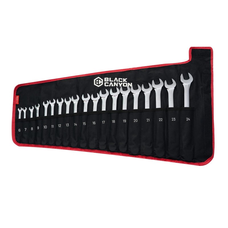 BLACK CANYON Wrench Pouch Wrench Pouch Roll Up 19 Pockets Ranging of 624 mm Waterproof Metric Durable Polyester Fabric Polyurethane Backing Rollable for Convenient Storage - Image 2