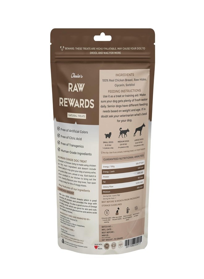 Raw Rewards Dog Treats - Chicken Wrapped Hide Sticks- 70gm - Image 2