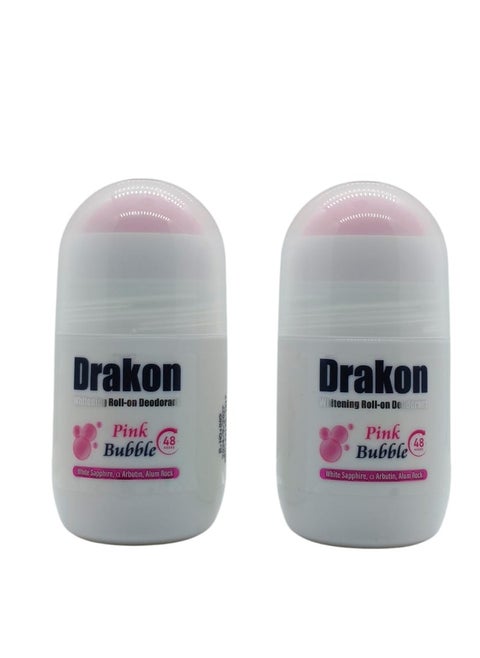 Whitening Roll On Deodorant Pink Bubble 1+1