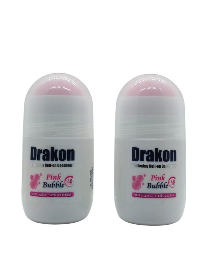 DRAKON Whitening Roll On Deodorant Pink Bubble 1+1 - Image 2
