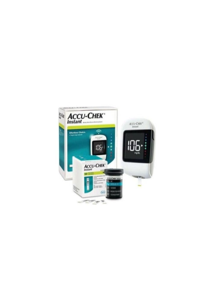 ACCU-CHEK Instant Instant Bundle Blood Glucose Monitor And 50 Pieces Strips 