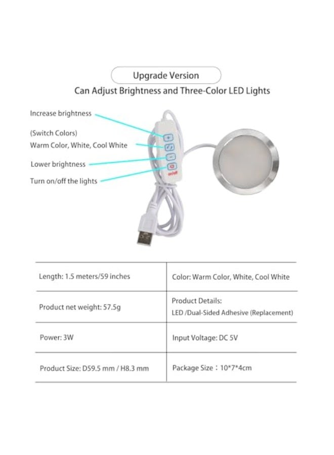 3D Printer LED Lamp Kit 001 - Compatible with Bambu Lab Models,White 3000K Light, USB Powered, Easy Assembly, Makerworld Maker's Supply, 2 Pack - Image 2