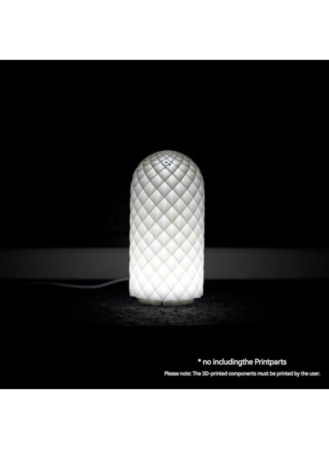 3D Printer LED Lamp Kit 001 - Compatible with Bambu Lab Models,White 3000K Light, USB Powered, Easy Assembly, Makerworld Maker's Supply, 2 Pack - Image 3