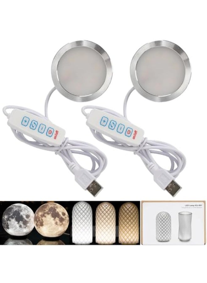 3D Printer LED Lamp Kit 001 - Compatible with Bambu Lab Models,White 3000K Light, USB Powered, Easy Assembly, Makerworld Maker's Supply, 2 Pack - Image 1