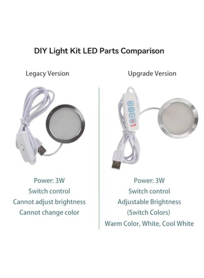 3D Printer LED Lamp Kit 001 - Compatible with Bambu Lab Models,White 3000K Light, USB Powered, Easy Assembly, Makerworld Maker's Supply, 2 Pack - Image 5