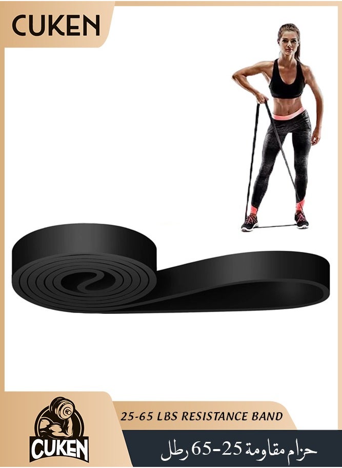 Cuken - 25-65 Lbs Resistance Band Pull up Assist Band Heavy Duty Powerlifting Exercise Stretch Bands for Powerlifting, Muscle Toning, Yoga, Stretch Mobility (Black) - Image 1