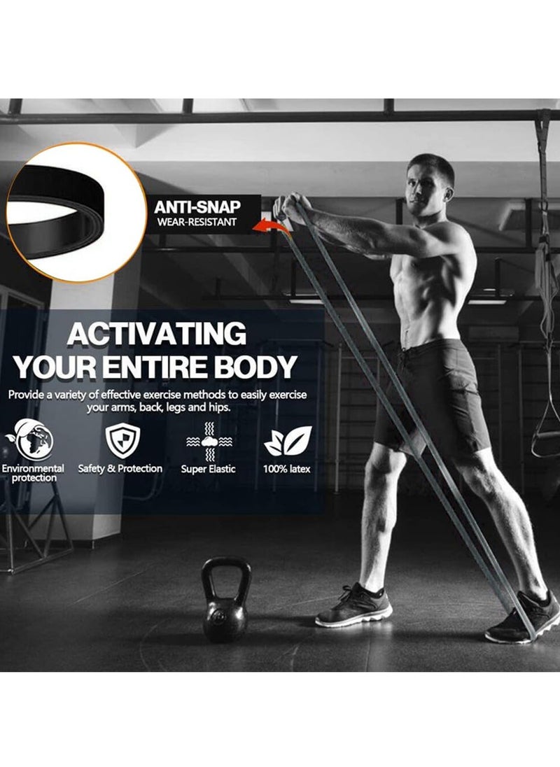 Cuken - 25-65 Lbs Resistance Band Pull up Assist Band Heavy Duty Powerlifting Exercise Stretch Bands for Powerlifting, Muscle Toning, Yoga, Stretch Mobility (Black) - Image 1