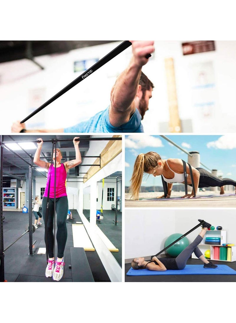 Cuken - 25-65 Lbs Resistance Band Pull up Assist Band Heavy Duty Powerlifting Exercise Stretch Bands for Powerlifting, Muscle Toning, Yoga, Stretch Mobility (Black) - Image 1