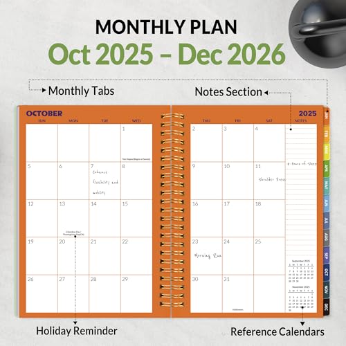 SUNEE 2026 Fitness Workout Journal Planner for Women & Men, JAN 2026 - DEC 2026 Exercise Planner, 6.4" x 8.3" Workout Calendar Journal Essentials Gift for Goals, Tracking, Gifts with PVC Plastic Cover,Green - Image 3