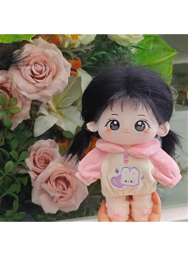 20cm Cute Cotton Doll with Skeleton, Anime Plushies Soft Stuffed Dress Up Toy, Kawaii Plush Gift Come with Clothes (DollClothes-Doufu-B)  - Image 3