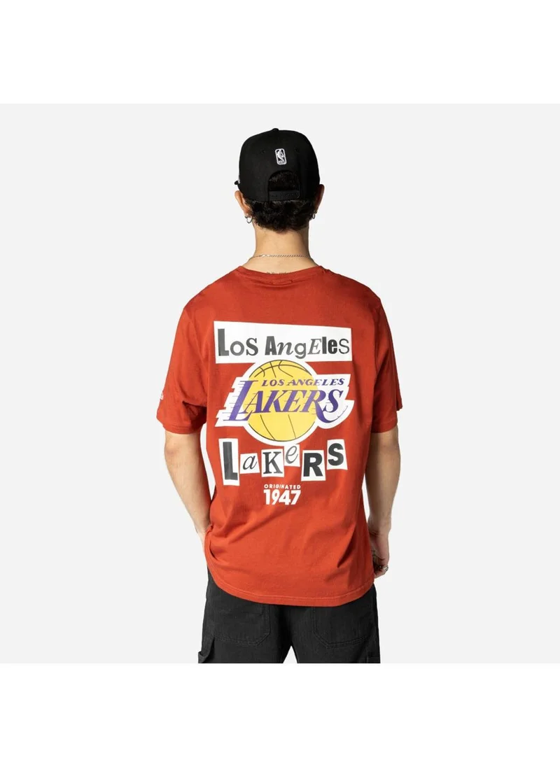 نيو ايرا Los Angeles Lakers Newspaper Graphic T-Shirt