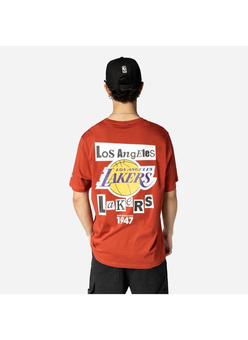 NEW ERA Los Angeles Lakers Newspaper Graphic T-Shirt - Image 2