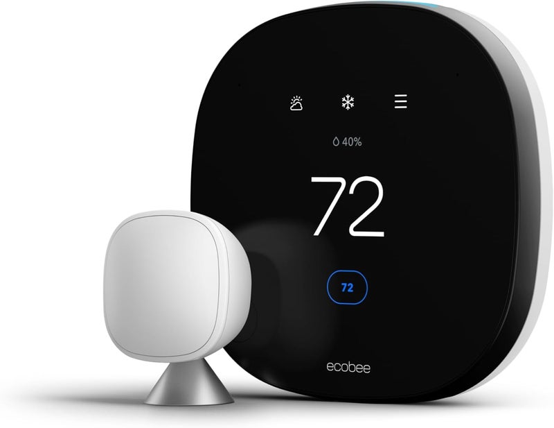 ecobee SmartThermostat with Voice Control  Programmable Wifi Thermostat  Works with Siri Alexa Google Assistant  Smart Thermostat for Home - Image 1