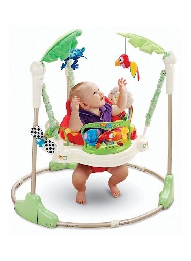 tiibaby - مركز أنشطة Baby Jumper Rainforest Jumperoo مع أضواء موسيقية وصوت وألعاب تنموية، مركز لعب تفاعلي قابل للطي - Image 1