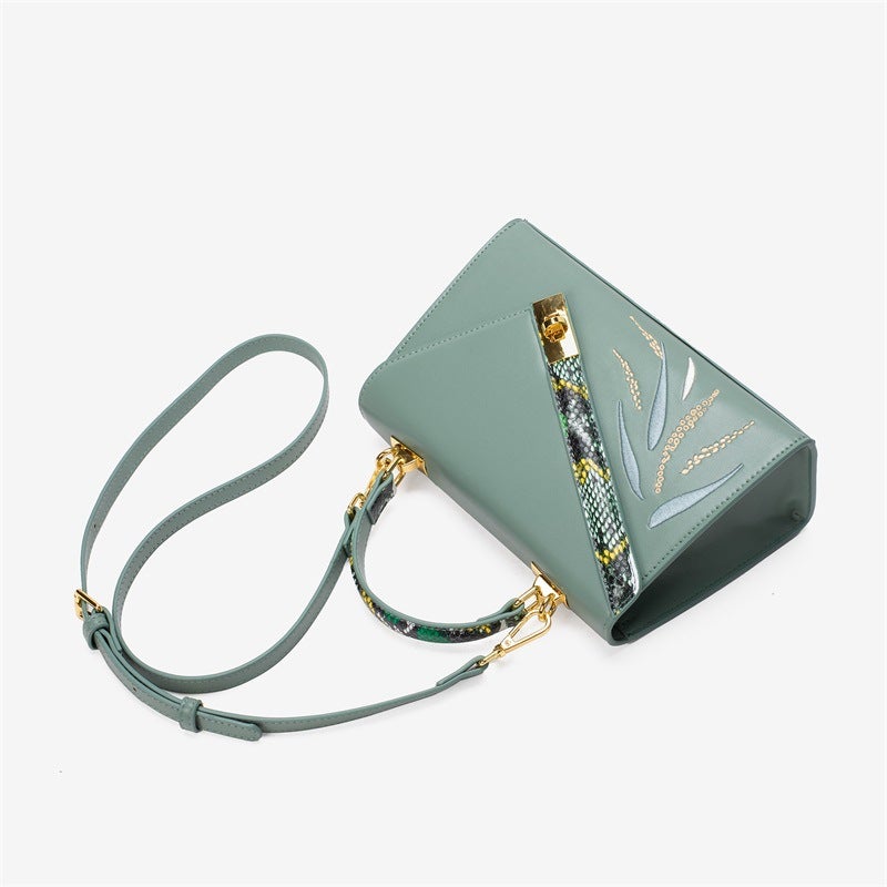 National Trendy Embroidered Kelly Bag Women'S Niche Design High-Grade Handbag Printed Shoulder Crossbody Bag - Image 4