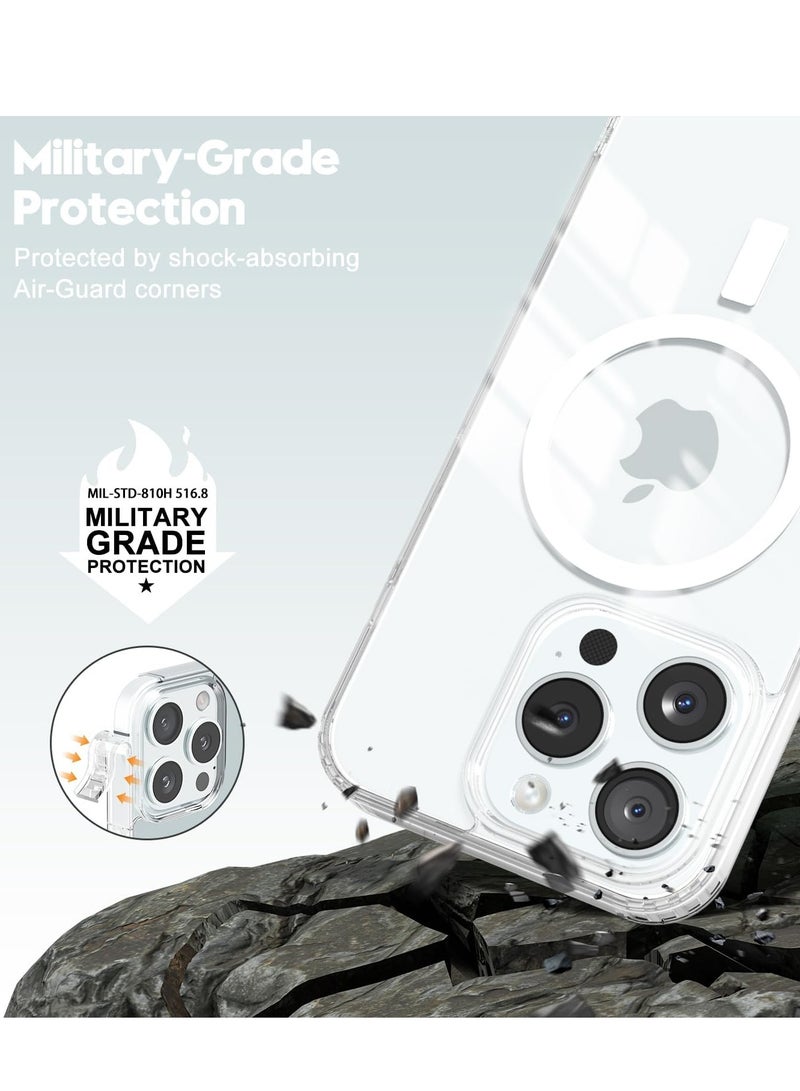 بورتوني حافظة iPhone 16 Pro Magsafe حافظة شفافة لهاتف iPhone 16 Pro حافظة رفيعة ورفيعة مضادة للصدمات لهاتف iPhone 16 Pro 6.3 بوصة - Image 4