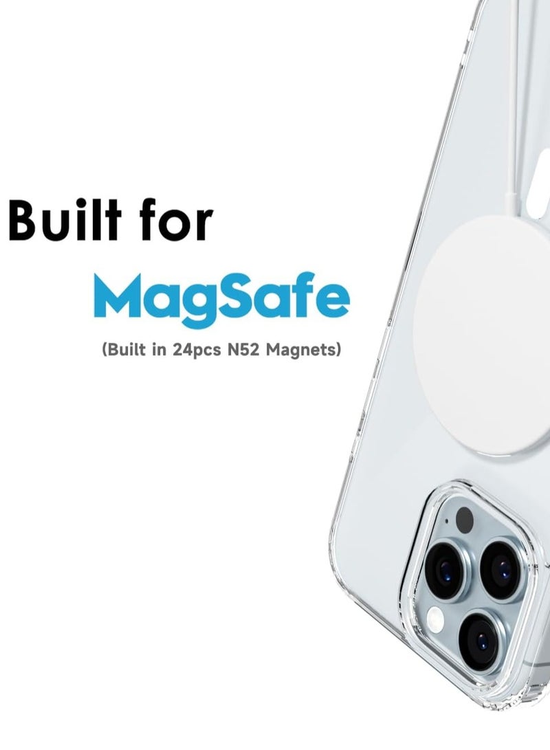 بورتوني حافظة iPhone 16 Pro Magsafe حافظة شفافة لهاتف iPhone 16 Pro حافظة رفيعة ورفيعة مضادة للصدمات لهاتف iPhone 16 Pro 6.3 بوصة - Image 5