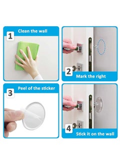 KASTWAVE Quiet Wall Protector for Door Handles, Rubber Door Stoppers, and Guard Bumpers, Protects Walls from Damage, 12 Pack of Door Knob Wall Protectors for Bedroom Kitchen Bathroom  - Image 4