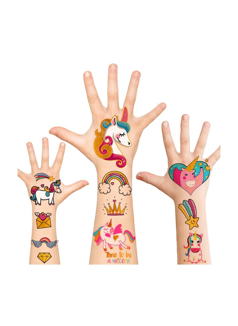 5-Piece Glitter Unicorn Temporary Tattoos  - Image 1