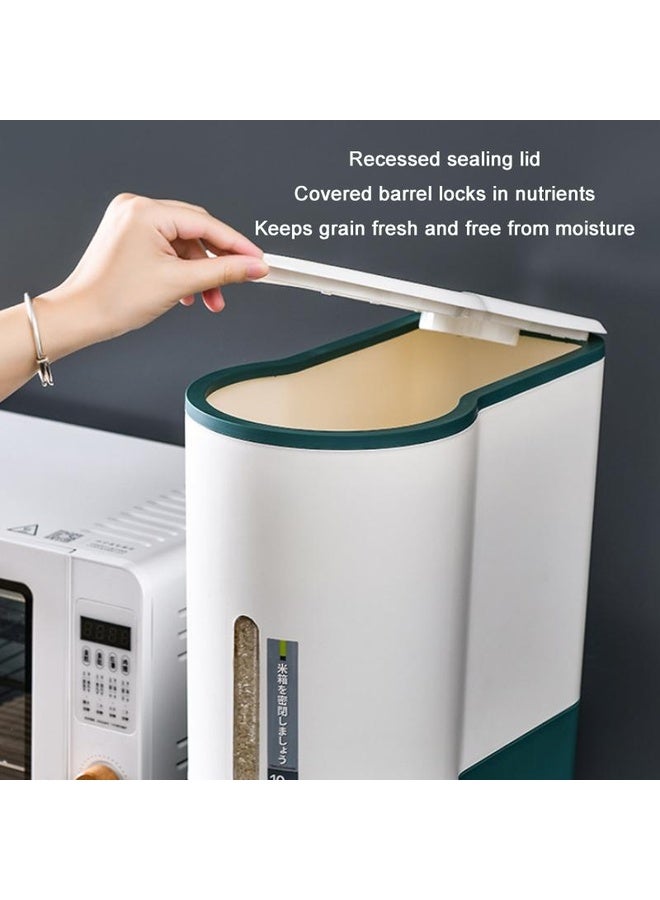 HuHa One Button Press Insect Proof Sealed Moisture Proof Fresh Rice Storage Bin, Size: 5 KG(Red) - Image 3