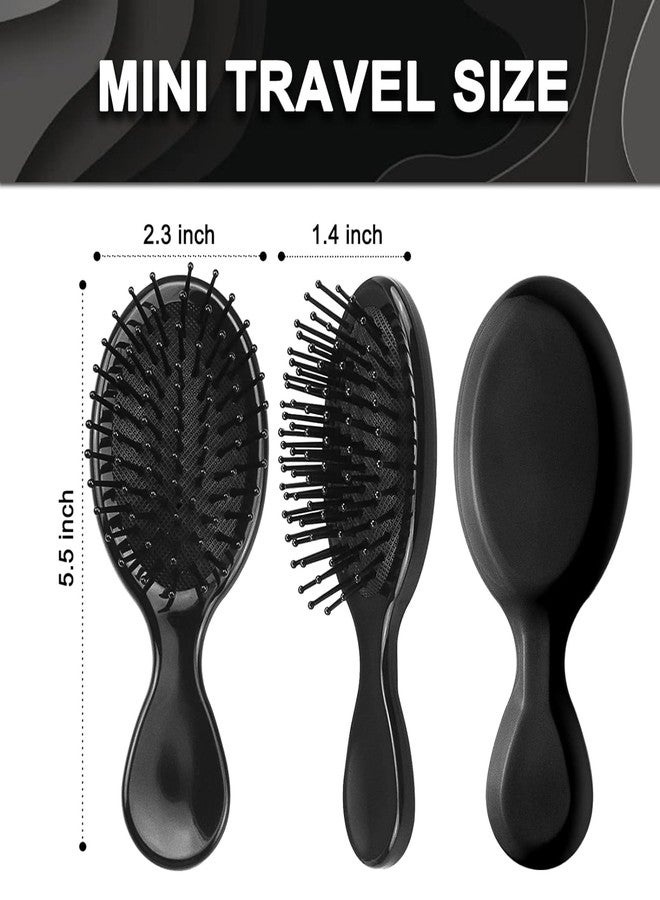 HQSLsund 10 Pack Mini Hair Brushes Bulk, Mini Hair Brush Individually Wrapped, Soft Bristles Adds Shine, Scalp Massage and Detangling, Safe for All Hair Types Extensions, Wigs(Bright Black) - Image 3