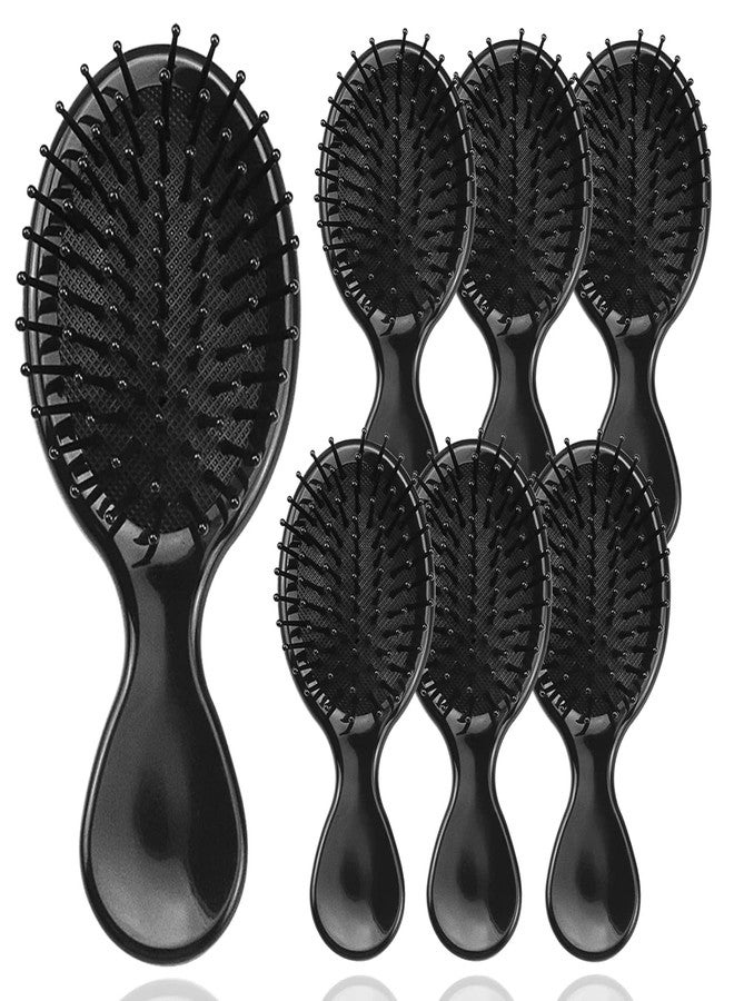 HQSLsund 10 Pack Mini Hair Brushes Bulk, Mini Hair Brush Individually Wrapped, Soft Bristles Adds Shine, Scalp Massage and Detangling, Safe for All Hair Types Extensions, Wigs(Bright Black) - Image 1