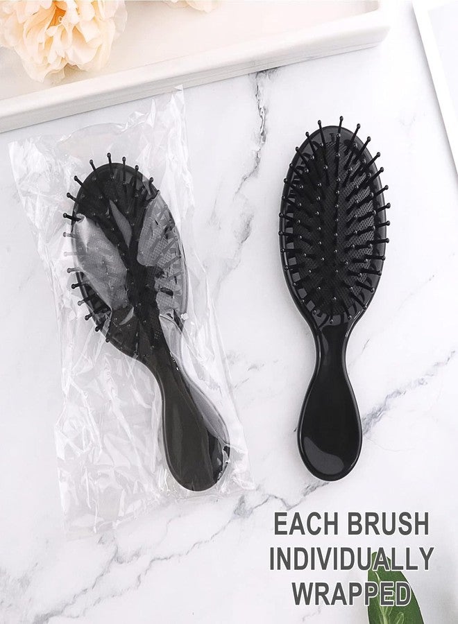 HQSLsund 10 Pack Mini Hair Brushes Bulk, Mini Hair Brush Individually Wrapped, Soft Bristles Adds Shine, Scalp Massage and Detangling, Safe for All Hair Types Extensions, Wigs(Bright Black) - Image 4