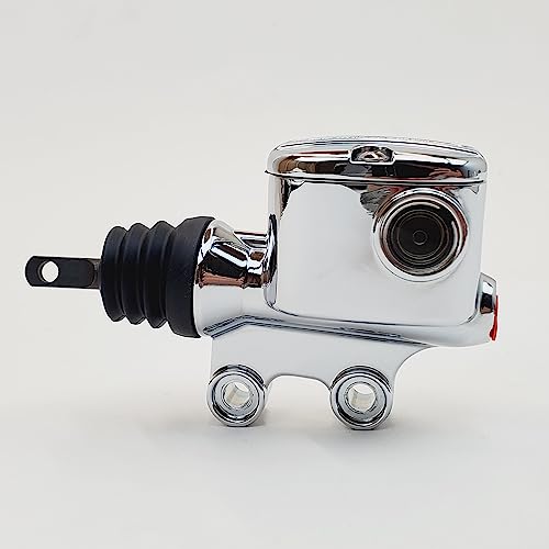 Billet Proof Designs Chrome 34 Bore Rear Brake Master Cylinder for 20082023 Harley Electra Glide FLHT Street Glide FLHX Road Glide FLTR Road King FLHR Touring Models Replaces HD Part Number 4176308B - Image 1