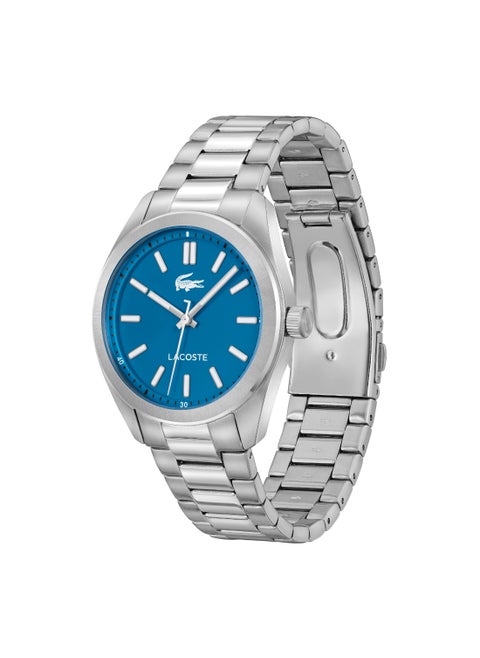 LACOSTE ROUND ANALOG MEN'S BLUE CASE WATCH - 2011355