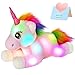 BSTAOFY Big Light up Pink Unicorn Stuffed Animal LED Unicorn Soft Plush Toy Birthday Valentines Christmas for Kids Girls 165 - Image 4