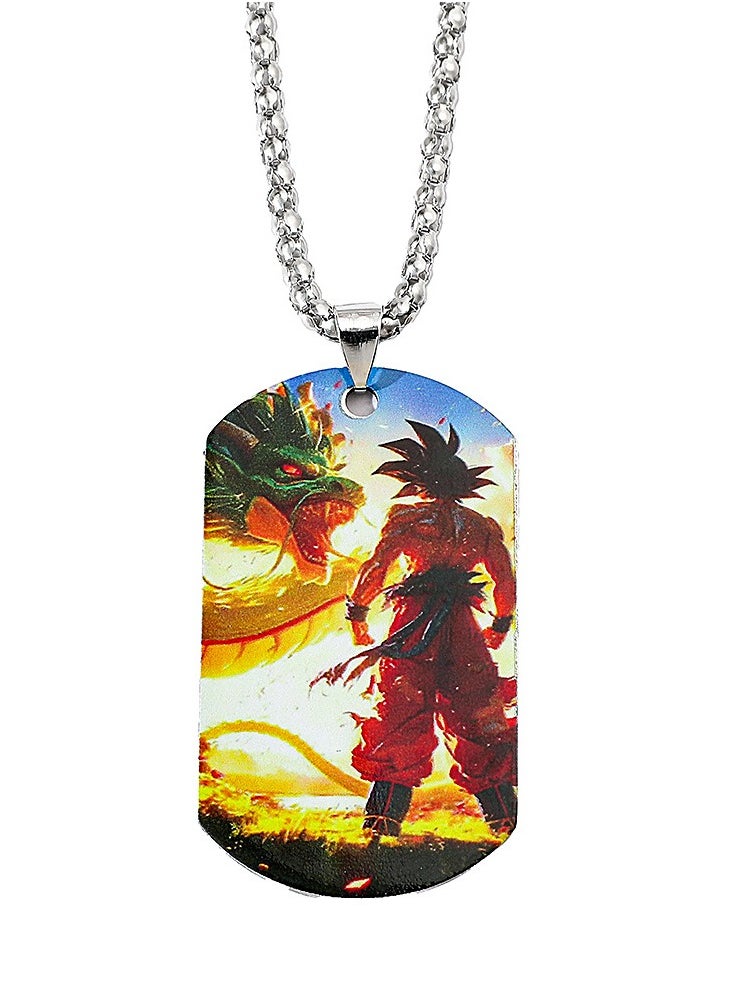 KUYING Dragon Ball Color Printed Stainless Steel Necklace 