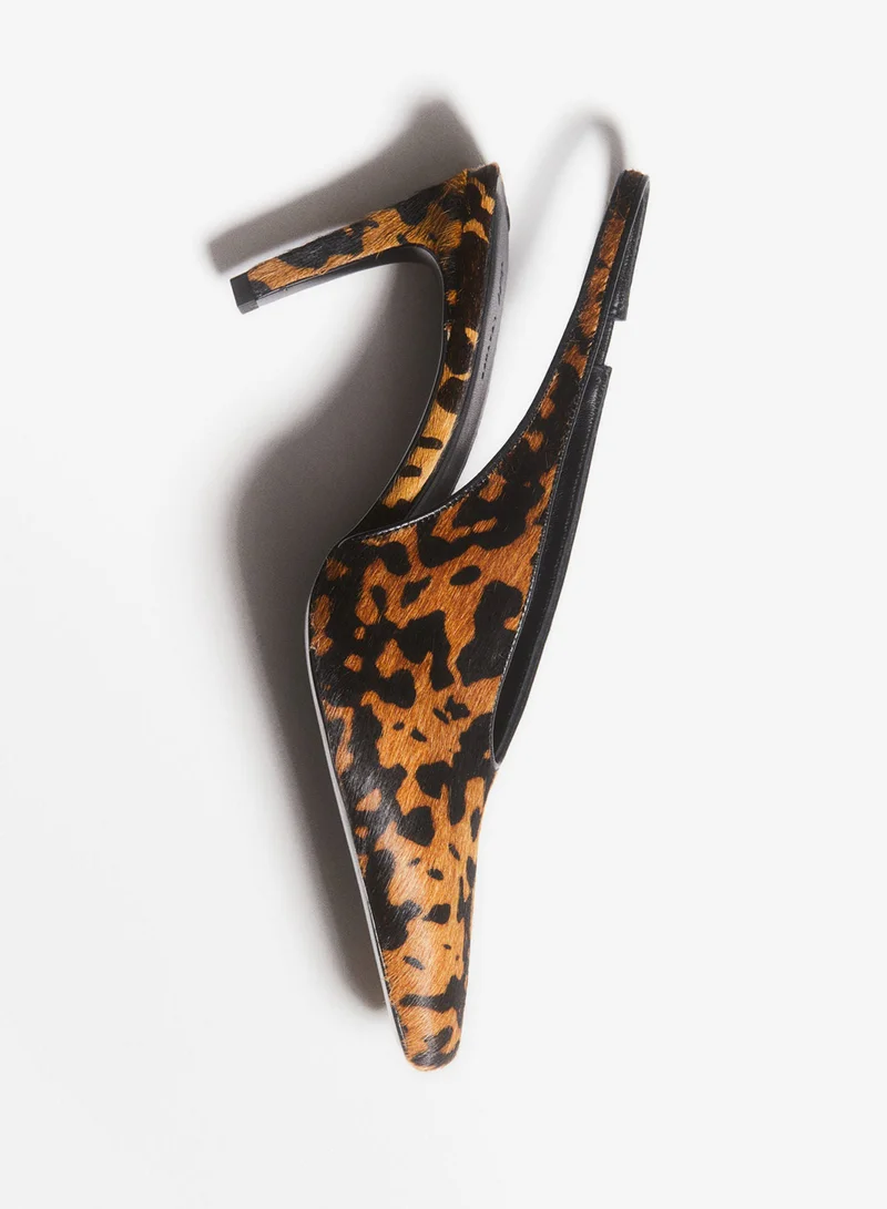 H&M  Heeled leather slingbacks for Women | Best Price UAE