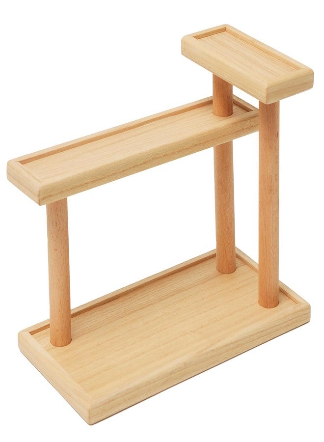 KIRIGEN 3-Tier Decor Display Riser, Paulownia Wood Step Shelf with Beech Supports, Wooden Countertop Stand Organizer for Entryway, Bedroom, Vanity for Perfumes, Cosmetics, Jewellery, Keys ZWJ-NA - Image 1