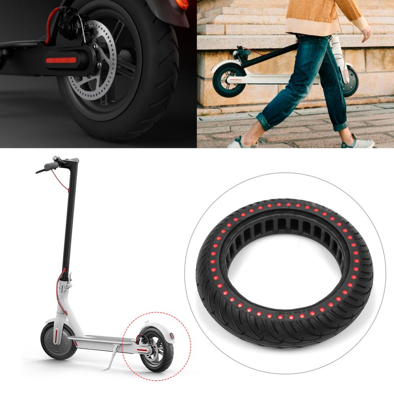 8.5 Inches E-Scooter Tire: High Elastic Rubber Anti-Shock - Explosion-Proof Non-Pneumatic E-Scooter Replacement Tire for Xiaomi M365 Electric Scooter - Image 5