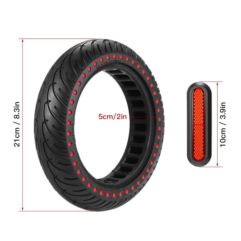 8.5 Inches E-Scooter Tire: High Elastic Rubber Anti-Shock - Explosion-Proof Non-Pneumatic E-Scooter Replacement Tire for Xiaomi M365 Electric Scooter - Image 2
