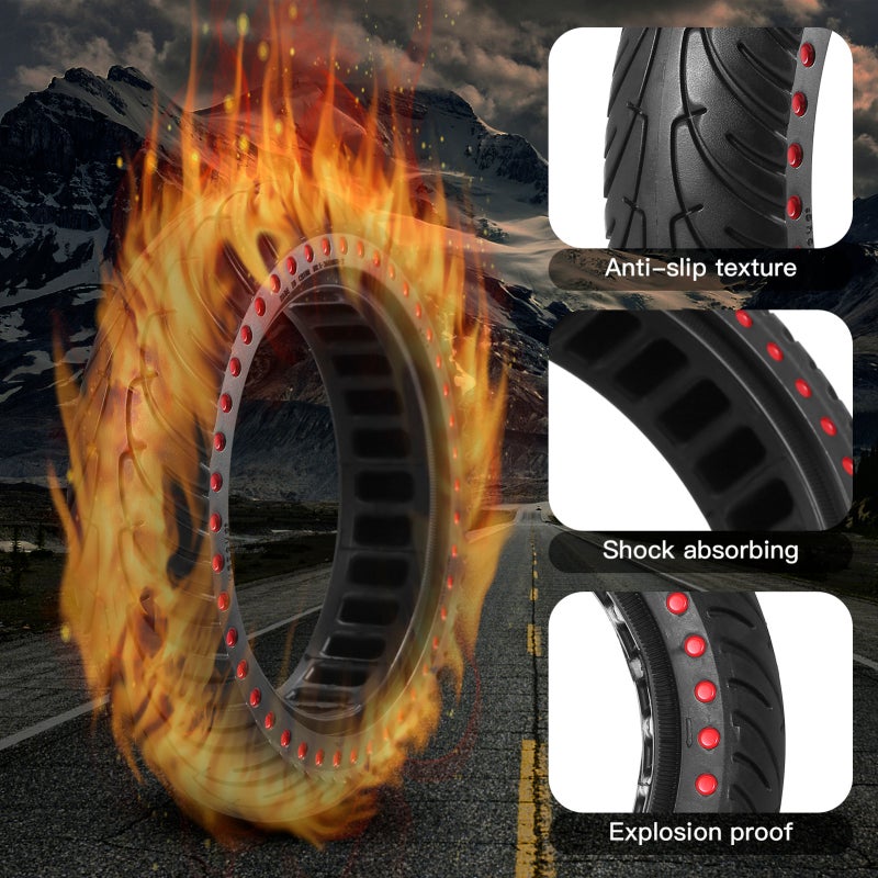 8.5 Inches E-Scooter Tire: High Elastic Rubber Anti-Shock - Explosion-Proof Non-Pneumatic E-Scooter Replacement Tire for Xiaomi M365 Electric Scooter - Image 3