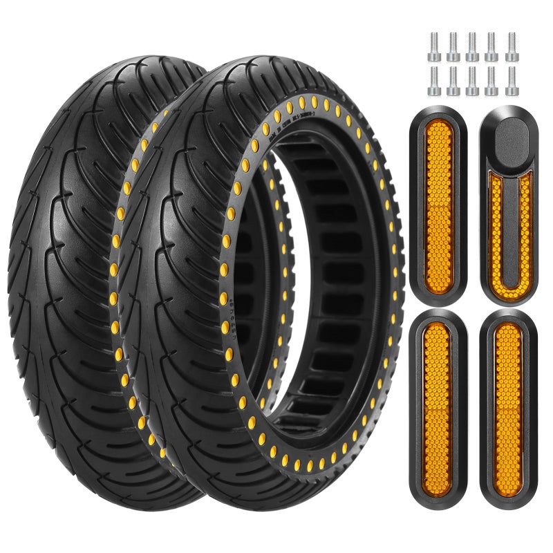 8.5 Inches E-Scooter Tire: High Elastic Rubber Anti-Shock - Explosion-Proof Non-Pneumatic E-Scooter Replacement Tire for Xiaomi M365 Electric Scooter - Image 1
