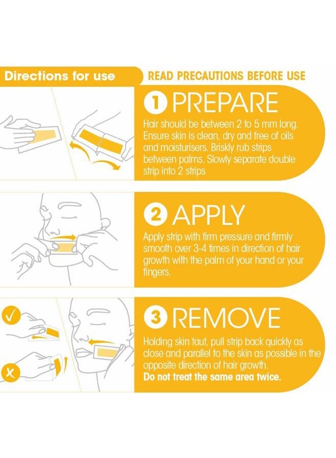 Nad's شرائح شمع الوجه - لجميع أنواع البشرة - مجموعة إزالة الشعر بالشمع مع 30 شريحة شمع للوجه وزيت ما بعد الشمع، 1 قطعة - Image 3