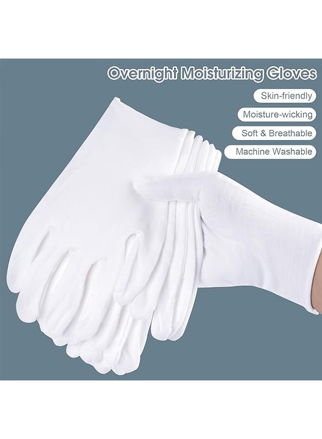 24 قطعة من القفازات القطنية البيضاء، للرجال والنساء، قفازات عمل قابلة للتمدد وجيدة التهوية، لفحص المجوهرات، والمنتجعات الصحية - Image 3