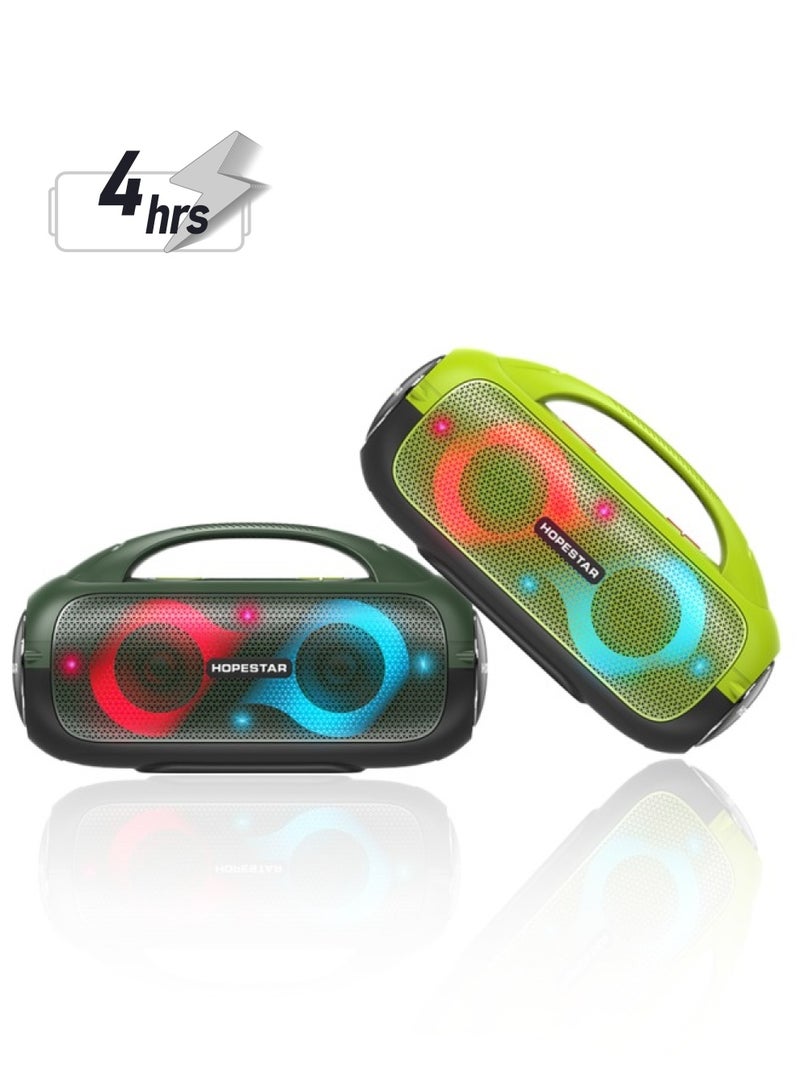 HOPESTAR-A50 High Power Party Bluetooth Speaker, 80W Car Subwoofer, RGB Atmosphere Color, Outdoor Portable FM Speaker - Image 1