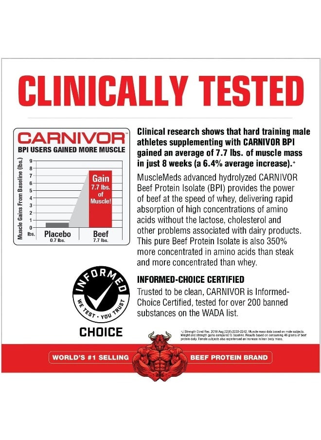 MUSCLEMEDS Carnivor Beef Protein Isolate Powder, Cookies & Cream, 56 Servings, 1820 Gram, 64.1986 Ounce, 4 Pound  - Image 4